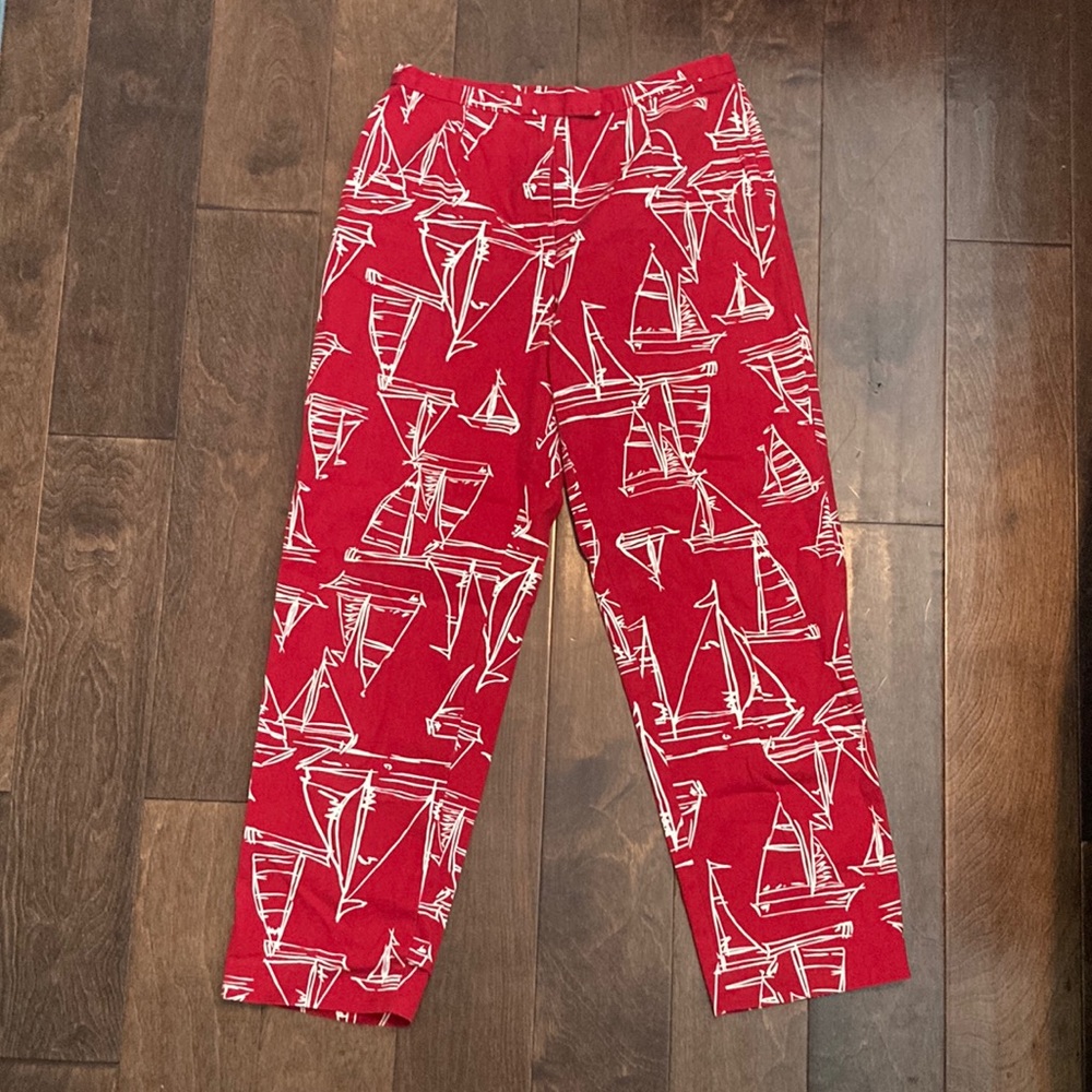 Vintage Red Talbots Women’s Sailboat Pants
